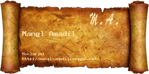 Mangl Amadil névjegykártya